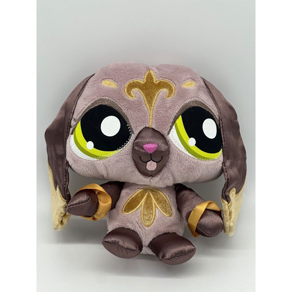2008 Hasbro Littlest PetShop 7" Sassiest‎ Dog Stuffed Soft Plush